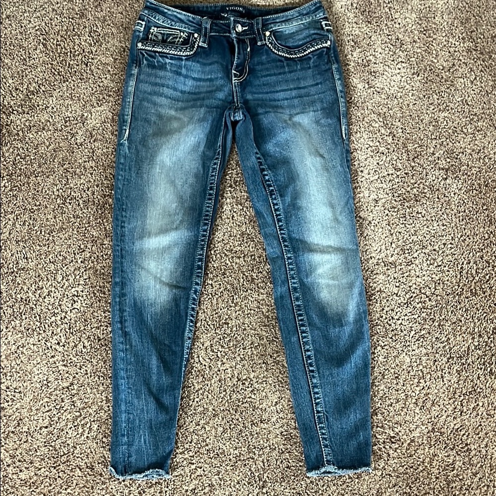 Vigoss Blue Skinny Jeans with Natural Fading